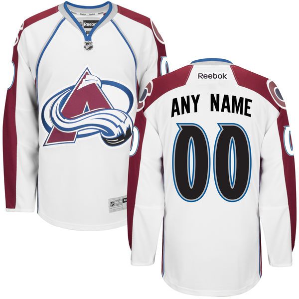 Men Colorado Avalanche Custom White Premier Home NHL Jersey->->Custom Jersey